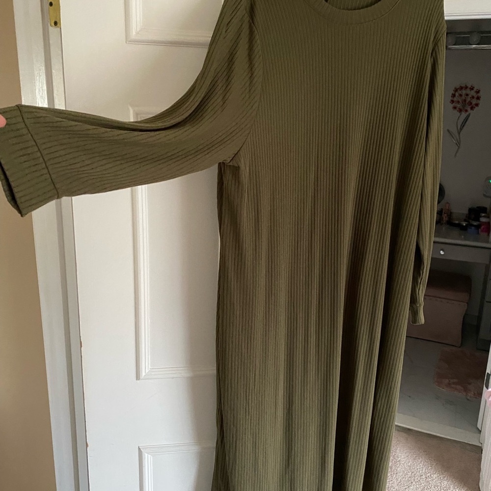 Rib-Knit Maxi Shift Dress for Women. - Picture 1 of 7